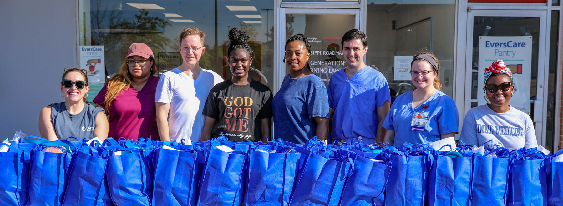 Volunteers at the EversCare Food Pantry